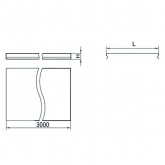 Крышка ИЭК для кабельных лотков 150х3000 шириной 150 мм толщина 0,7 мм