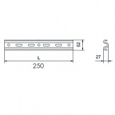 Держатель горизонтальный ИЭК VV200 для металлических лотков (прокатных или проволочных)