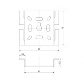 Монтажная плата ИЭК системы подвесов для металлических лотков (прокатных или проволочных)