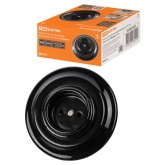 Розетка с заземлением TDM Болонь 2П+З 16А 250В фарфор черный