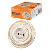 Розетка с заземлением TDM Болонь 2П+З 16А 250В фарфор мраморный