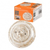 Переключатель 1-клавишный TDM Болонь с ручкой (бантик) 10А фарфор мраморный