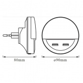 Ночник Ledvance Lunetta с 2-мя USB выходами