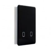 Сенсорный радиовыключатель 2-клавишный HiTE PRO беспроводной передатчик 2к округлый черный 707551