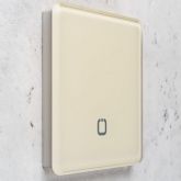 Сенсорный радиовыключатель 1-клавишный HiTE PRO беспроводной передатчик 1к округлый бежевый 707483