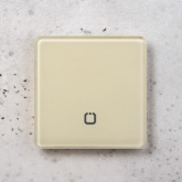 Сенсорный радиовыключатель 1-клавишный HiTE PRO беспроводной передатчик 1к округлый бежевый 707483