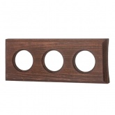 Рамка 3-я под диаметр бревна 260мм скрытый монтаж Bironi Шедель, дерево Винтаж квадрат