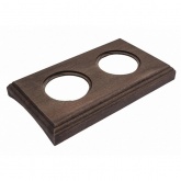 Рамка 2-я под диаметр бревна 240мм скрытый монтаж Bironi Шедель, дерево Винтаж квадрат