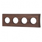 Рамка 4-я под диаметр бревна 220мм скрытый монтаж Bironi Шедель, дерево Винтаж квадрат