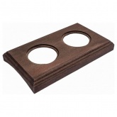 Рамка 2-я под диаметр бревна 220мм скрытый монтаж Bironi Шедель, дерево Винтаж квадрат