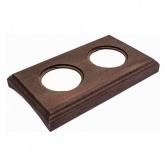 Рамка 2-я под диаметр бревна 200мм скрытый монтаж Bironi Шедель, дерево Винтаж квадрат