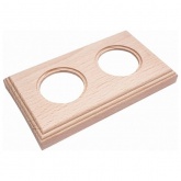 Рамка 2-я под диаметр бревна 280мм скрытый монтаж Bironi Шедель, дерево Натурель квадрат