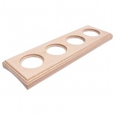 Рамка 4-я под диаметр бревна 220мм скрытый монтаж Bironi Шедель, дерево Натурель квадрат