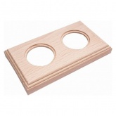 Рамка 2-я под диаметр бревна 220мм скрытый монтаж Bironi Шедель, дерево Натурель квадрат