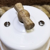 Ручка выключателя Bironi Лизетта/Шедель бук Натурель