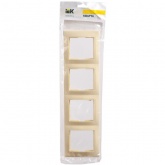 Рамка 4-местная вертикальная Generica КВАРТА кремовый (РВ-4-ККм)