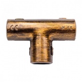 Тройник соединительный Bironi для трубы декоративной ПВХ диаметр 16 мм бронза [упак. 5шт]