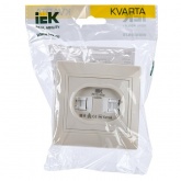 Розетка 2-местная компьютерная Generica КВАРТА кремовый (РК12-ККм)