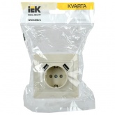 Зарядка розетка 2Р+Е со шторками Generica КВАРТА 16А с USB A+A 2,1А кремовый (РЮш10-1-ККм)