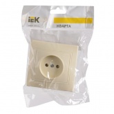 Розетка 2P без шторок Generica КВАРТА 10А кремовый (РС10-2-ККм)