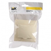 Розетка 2P+E Schuko без шторок Generica КВАРТА 16А с крышкой кремовый (РСб10-3-ККм)