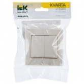 Выключатель 2-клавишный Generica КВАРТ 10А IP44А кремовый (ВС10-2-0-ККм-44)