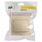 Выключатель 2-клавишный Generica КВАРТА 10А IP44 керамика кремовый (ВС10-2-0-Км)
