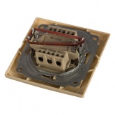 Выключатель 1-клавишный Generica КВАРТА 10А керамика с индикацией кремовый (ВС10-1-1-ККм)