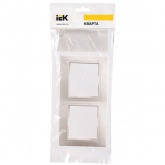 Рамка 2-местная вертикальная Generica КВАРТА белый (РВ-2-КБ)