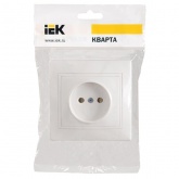 Розетка 2P без шторок Generica КВАРТА 10А белый (РС10-2-КБ)