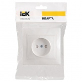 Розетка 2P со шторками Generica КВАРТА 10А белый (РСш10-2-КБ)