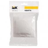 Розетка 2P+E Schuko со шторками Generica КВАРТА 16А с крышкой белый (РСбш10-3-КБ)