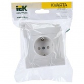 Розетка 2P+E Schuko со шторками Generica КВАРТА 16А PC белый (РСш10-3-КРБ)