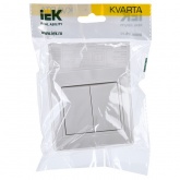 Выключатель 2-клавишный Generica КВАРТА 10А IP44 керамика белый (ВС10-2-0-КБ)