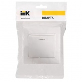 Выключатель 1-клавишный Generica КВАРТА 10А керамика с индикацией белый (ВС10-1-1-КБ)