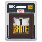 Рамка на 1 пост ИЭК BRITE стекло темная бронза (РУ-1-2-БрТБ)