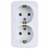 Розетка 2x2P+E Schuko накладная 16А-250В IP20 Polo Intro, белый 3-204-01 (5055398646076)