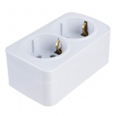 Розетка 2x2P+E Schuko накладная 16А-250В IP20 Polo Intro, белый 3-204-01 (5055398646076)
