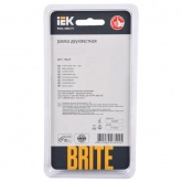 Рамка на 2 поста ИЭК BRITE стекло дымчатый (РУ-2-2-БрД)