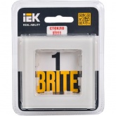 Рамка на 1 пост ИЭК BRITE стекло ванильный (РУ-1-2-БрВа)