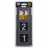 Рамка на 3 поста ИЭК BRITE стекло серый (РУ-3-2-БрСе)