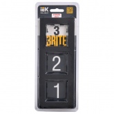 Рамка на 3 поста ИЭК BRITE стекло черный (РУ-3-2-БрЧ)
