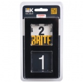 Рамка на 2 поста ИЭК BRITE стекло черный (РУ-2-2-БрЧ)