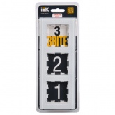 Рамка на 3 поста ИЭК BRITE стекло белый (РУ-3-2-БрБ)