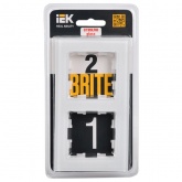 Рамка на 2 поста ИЭК BRITE стекло белый (РУ-2-2-БрБ)