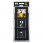 Рамка на 3 поста ИЭК BRITE металл черный глянец (РУ-3-1-БрЧ)