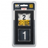 Рамка на 2 поста ИЭК BRITE металл черный глянец (РУ-2-1-БрЧ)