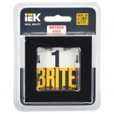 Рамка на 1 пост ИЭК BRITE металл черный глянец (РУ-1-1-БрЧ)