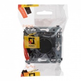 Термостат для теплых полов в стену DKC Avanti, черный матовый