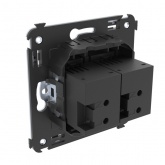 Зарядное устройство USB DKC Avanti в стену 5В,2,1А, черный матовый